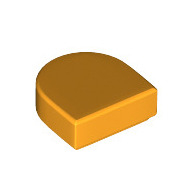 Lego destička 1x1 zakulacená hladká, světle oranžová (6313554)